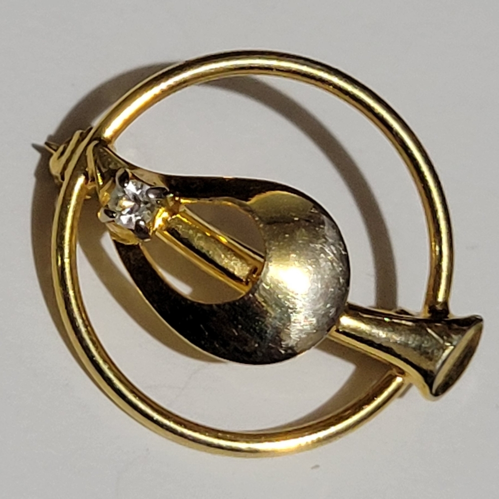 Vintage Small Scatter Pin  Brooch with Stone